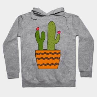 Cute Cactus Design #187: Desert Cacti In Pot Hoodie